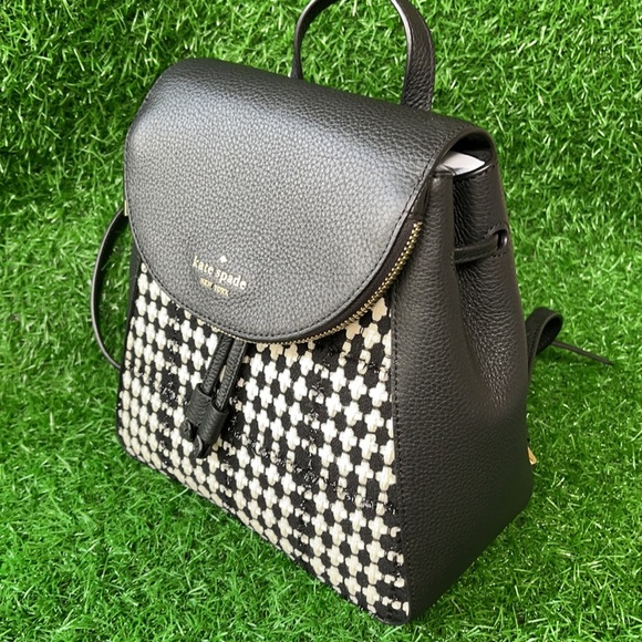 Kate Spade Leila Tweed Fabric Medium Backpack - Picture 14 of 16